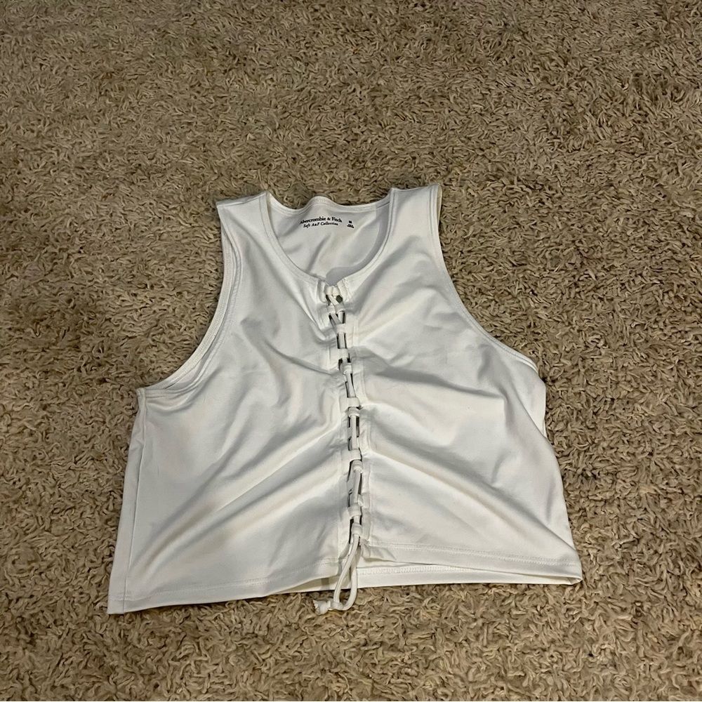Abercrombie and fitch soft collection crossed Tank Size medium